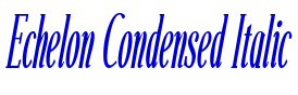 Echelon Condensed Italic Schriftart
